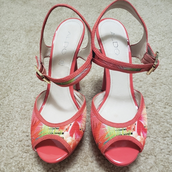 Aldo tropical print platform stilettos - Picture 2 of 7